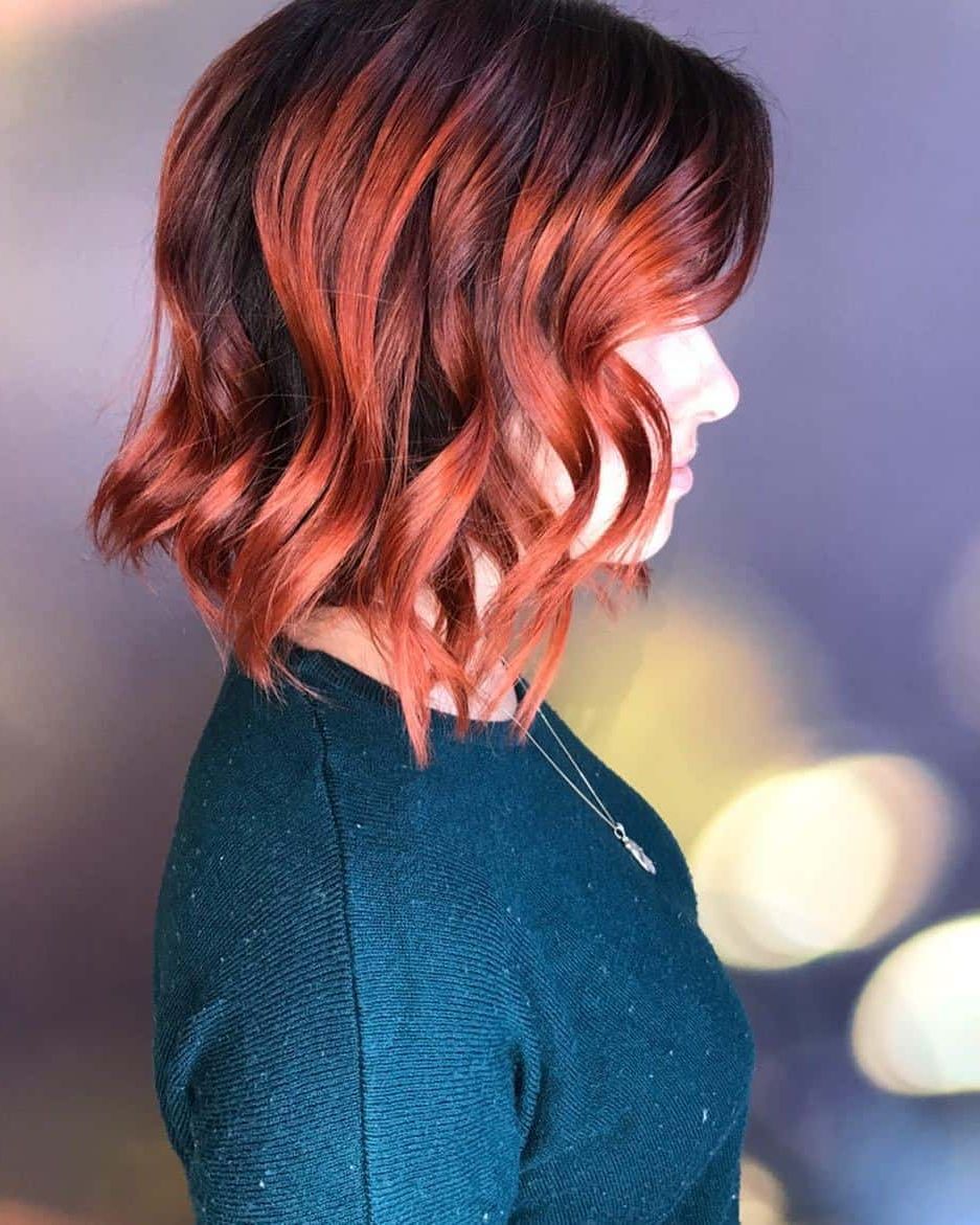 10 Solid Red And Red Ombre Color Ideas To Boost Short Hair Inside Short Haircuts With Red Color (Photo 8 of 25)