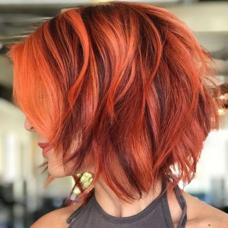 100 Mind Blowing Short Hairstyles For Fine Hair | Hair Galore And Intended For Burgundy And Tangerine Piecey Bob Hairstyles (Photo 1 of 25)