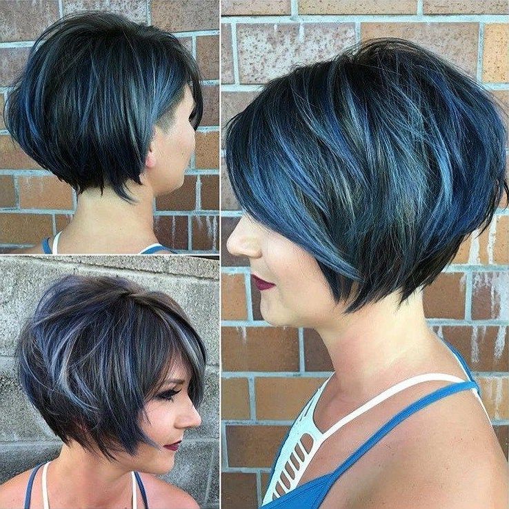 100 Mind Blowing Short Hairstyles For Fine Hair | Hair | Pinterest With Regard To Blue Balayage For Black Choppy Bob Hairstyles (View 2 of 25)