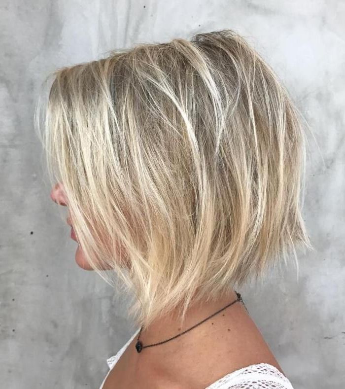 100 Mind Blowing Short Hairstyles For Fine Hair | Hairstyles To Try With Hazel Blonde Razored Bob Hairstyles (Photo 2 of 25)