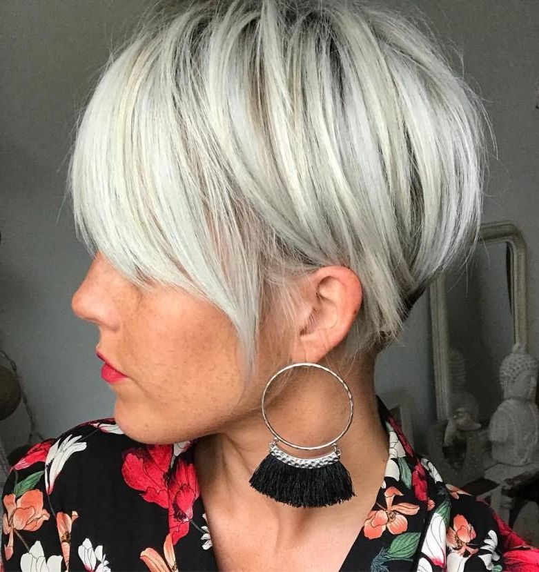 100 Mind Blowing Short Hairstyles For Fine Hair In 2018 | Short Hair With Regard To White Bob Undercut Hairstyles With Root Fade (Photo 1 of 25)