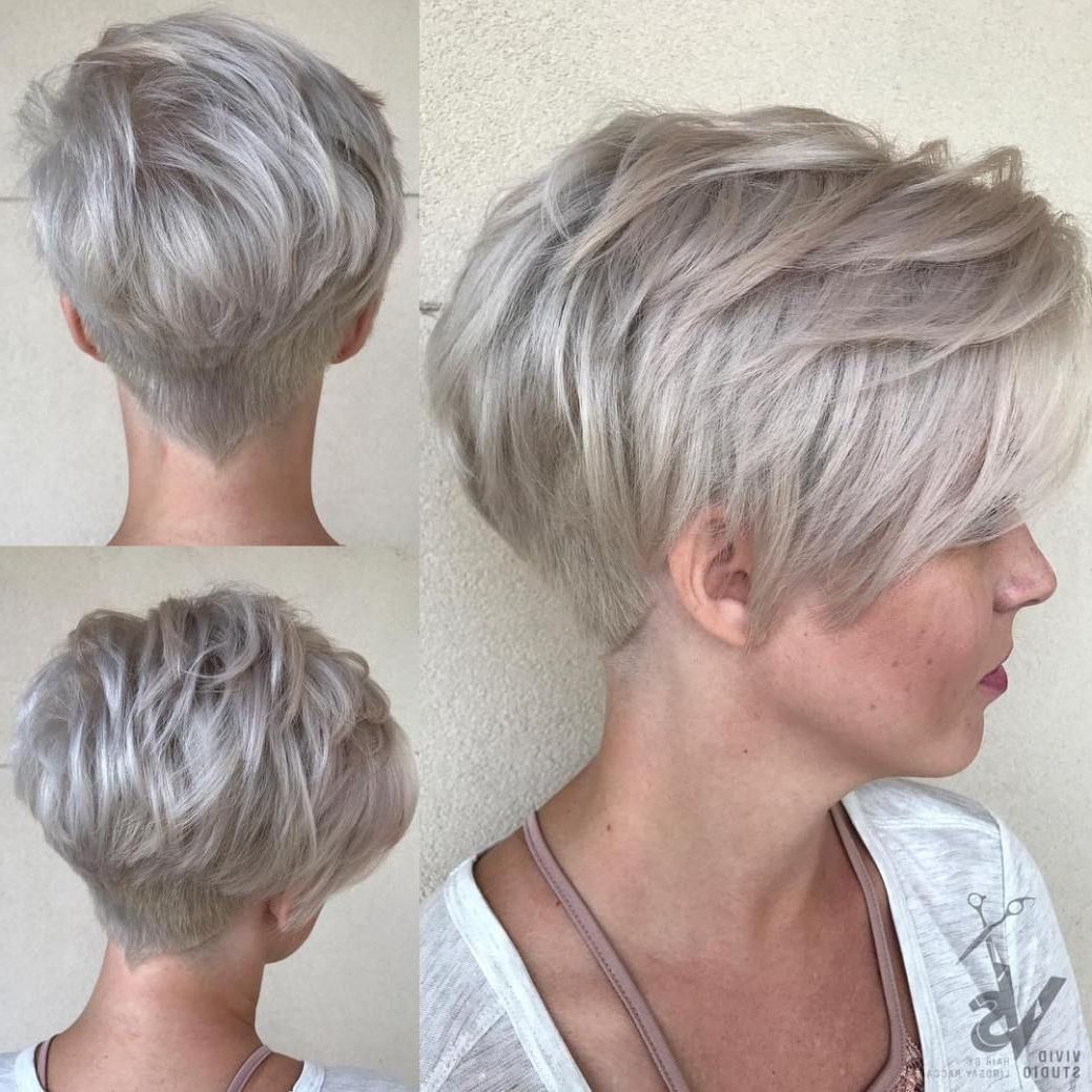 Featured Photo of  Best 25+ of Curly Pixie Hairstyles with V-cut Nape