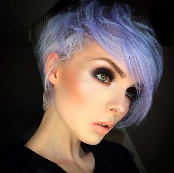 100 Short Hairstyles For Women: Pixie, Bob, Undercut Hair | Fashionisers With Regard To Pastel Pink Textured Pixie Hairstyles (Photo 22 of 25)