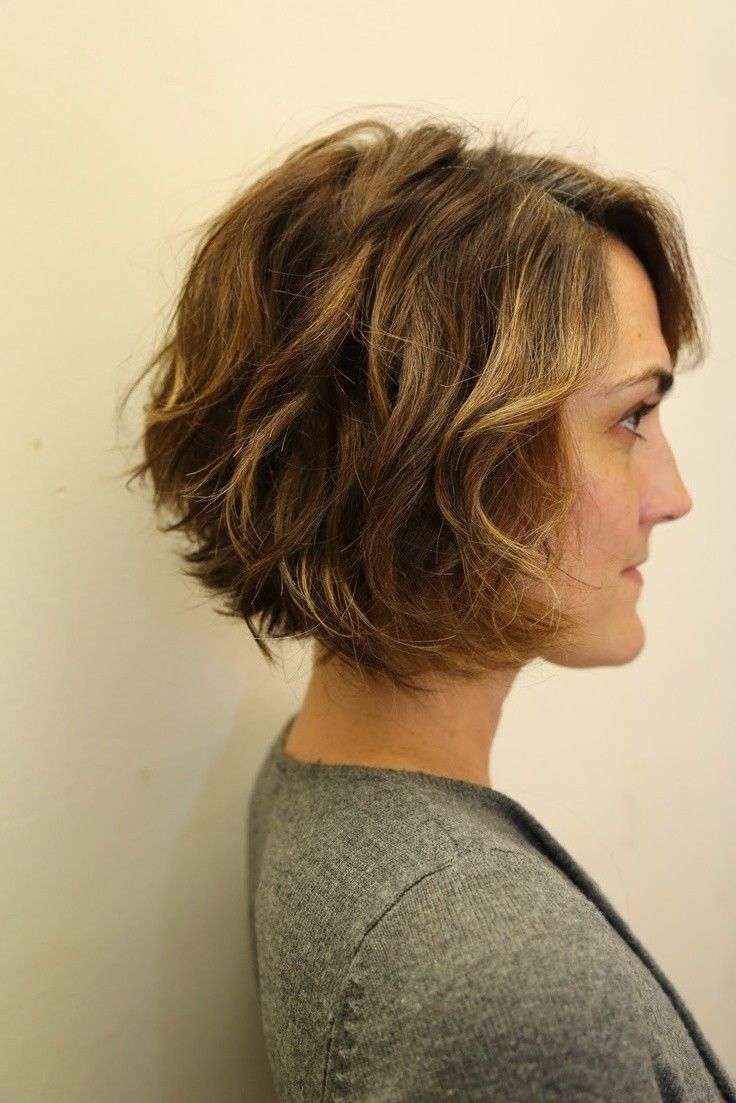 12 Stylish Bob Hairstyles For Wavy Hair | Hair Styles | Pinterest Throughout Nape Length Brown Bob Hairstyles With Messy Curls (Photo 1 of 25)
