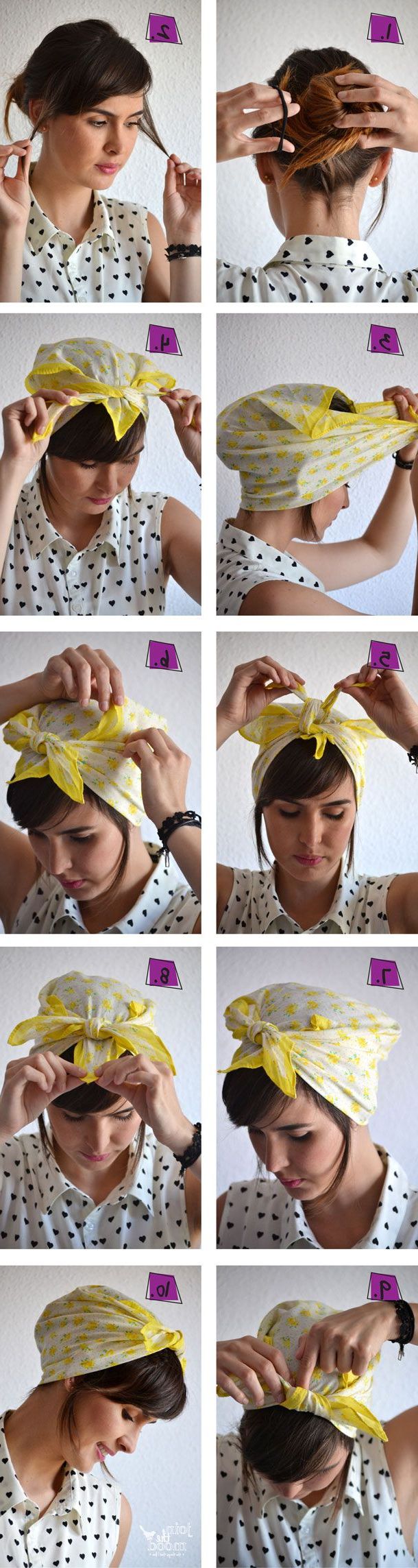 14 Tutorials For Bandana Hairstyles – Pretty Designs Intended For Short Hairstyles With Bandanas (View 17 of 25)