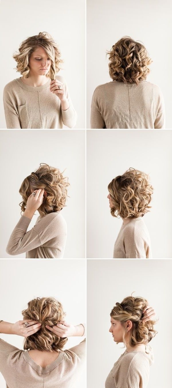 18 Pretty Updos For Short Hair: Clever Tricks With A Handful Of In Really Cute Hairstyles For Short Hair (Photo 19 of 25)