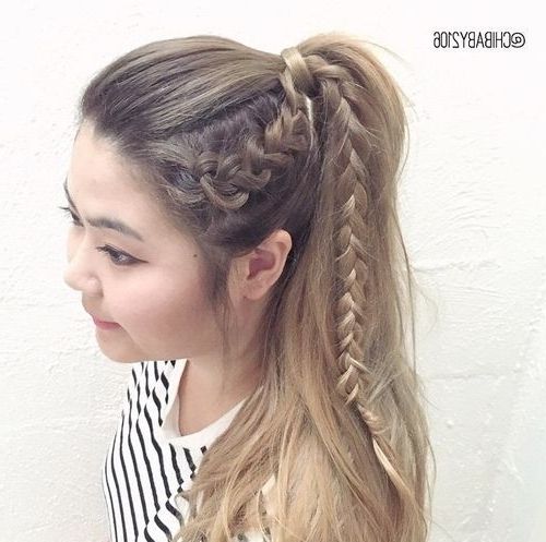 19 Pretty Ways To Try French Braid Ponytails – Pretty Designs Pertaining To Twin Braid Updo Ponytail Hairstyles (View 6 of 25)