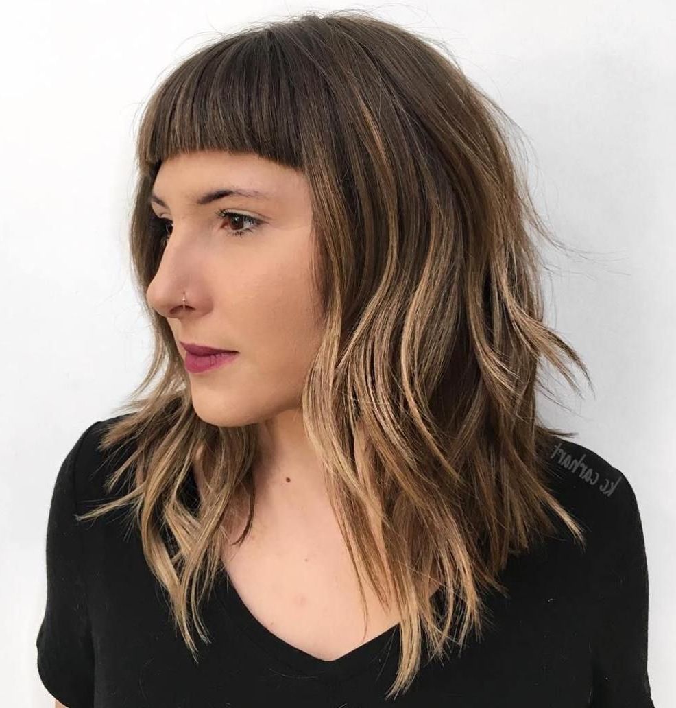 20 Modern Ways To Style A Long Bob With Bangs In 2018 | Bobs And Within Short Hairstyles With Blunt Bangs (Photo 12 of 25)