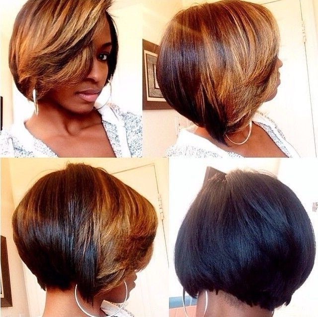 20 Trendy Bob Hairstyles For Black Women | Styles Weekly With Blonde Bob Hairstyles With Tapered Side (View 18 of 25)