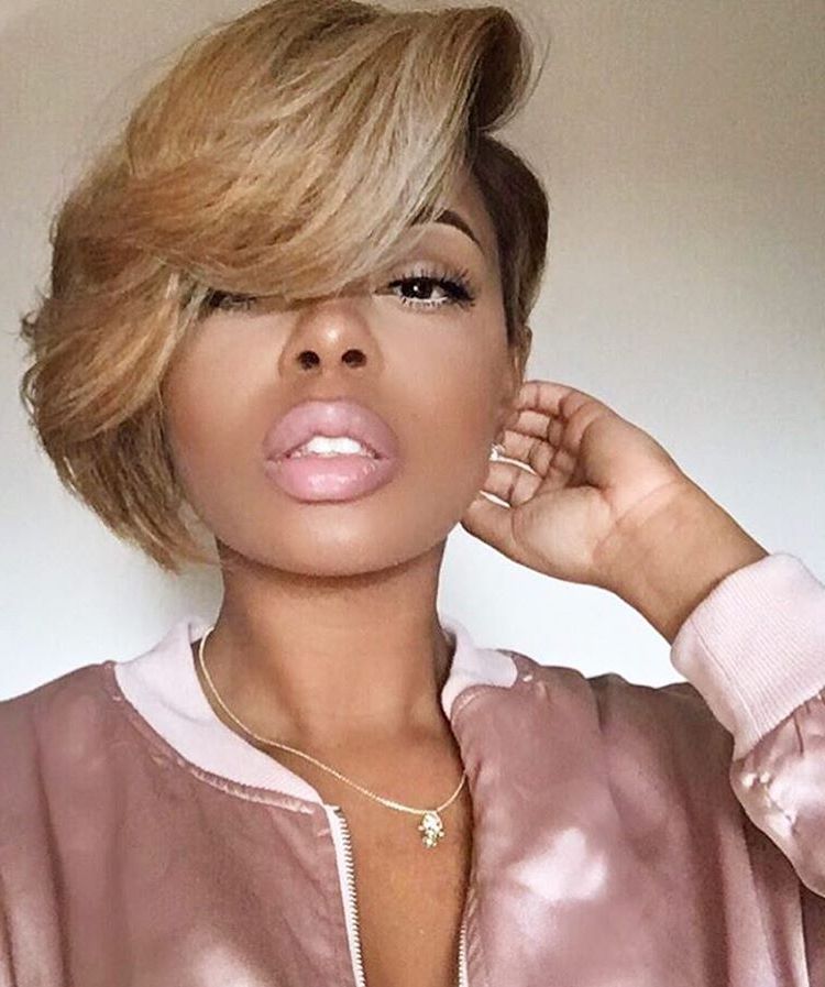 2017 Upscale Short Haircuts For Black Women | 2019 Haircuts Within Blonde Bob Hairstyles With Tapered Side (Photo 19 of 25)