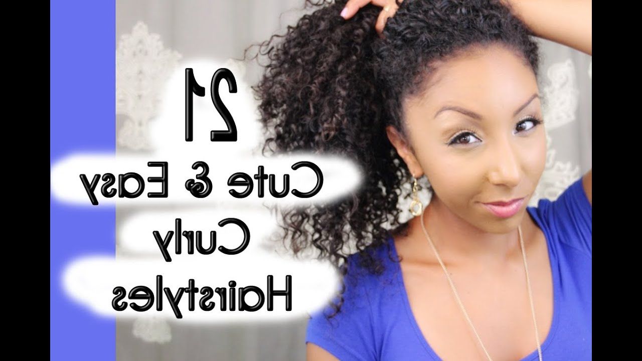 21 Cute And Easy Curly Hairstyles! | Biancareneetoday – Youtube With Casual Scrunched Hairstyles For Short Curly Hair (View 25 of 25)