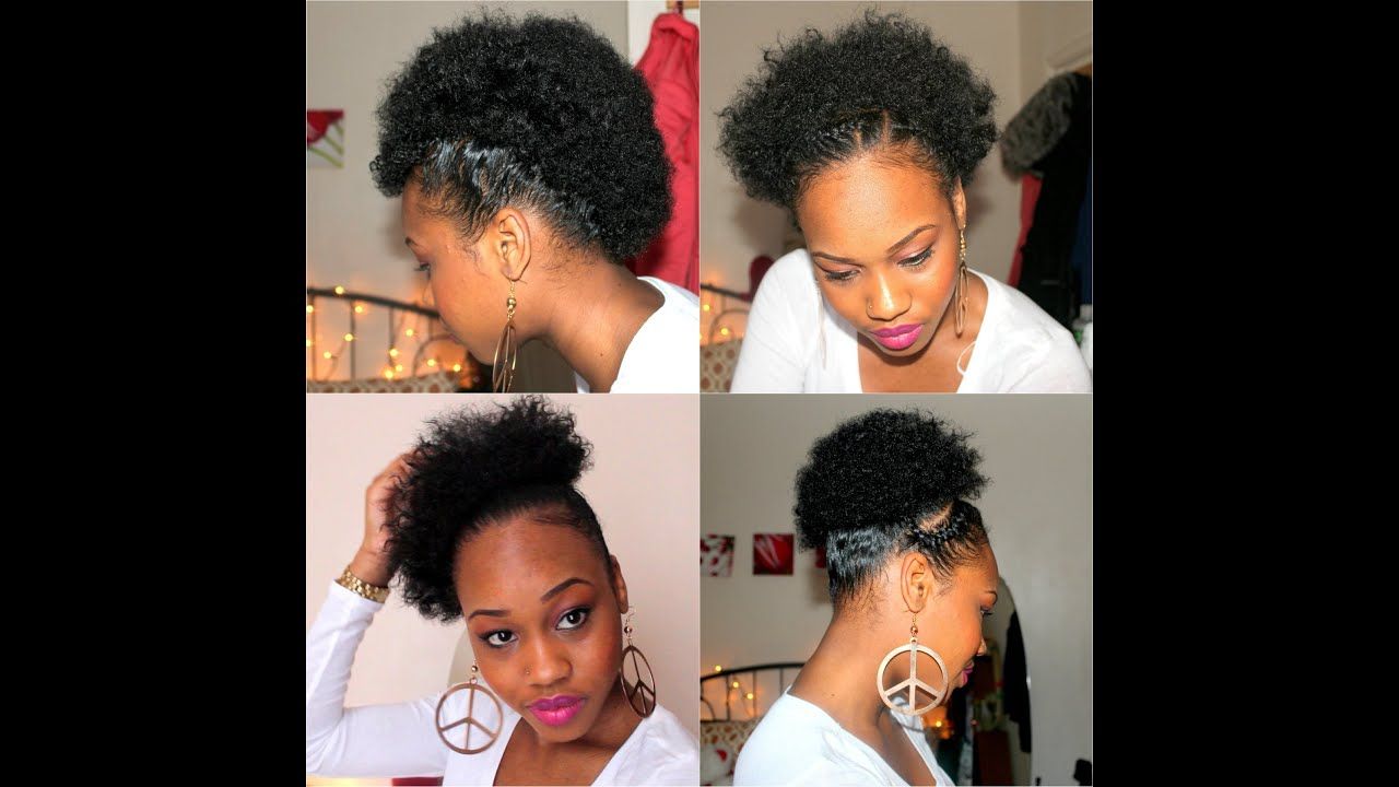 21. Four Quick Easy Styles For Short Natural Hair – Youtube Within Short Hairstyles For Natural Black Hair (Photo 2 of 25)
