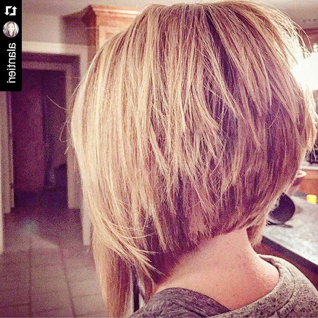 22 Stacked Bob Hairstyles For Your Trendy Casual Looks – Pretty Designs With Regard To Frizzy Razored White Blonde Bob Haircuts (View 18 of 25)