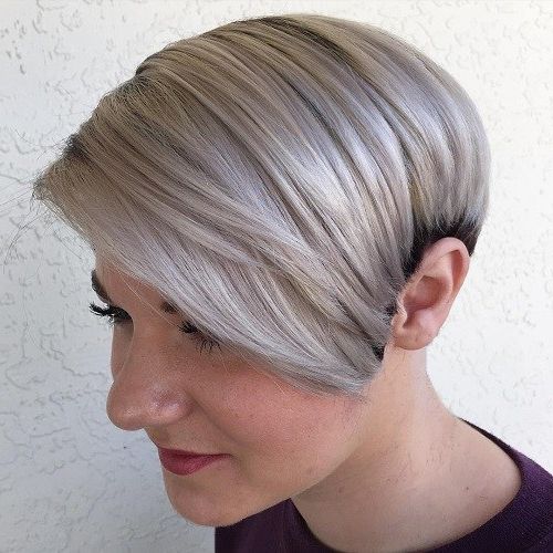 25 Amazing Short Pixie Haircuts & Long Pixie Cuts For Women 2017 With Regard To Silver Side Parted Pixie Bob Haircuts (Photo 5 of 25)