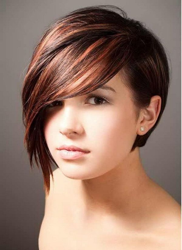 25 Beautiful Short Haircuts For Round Faces 2017 Pertaining To Rounded Bob Hairstyles With Side Bangs (Photo 18 of 25)