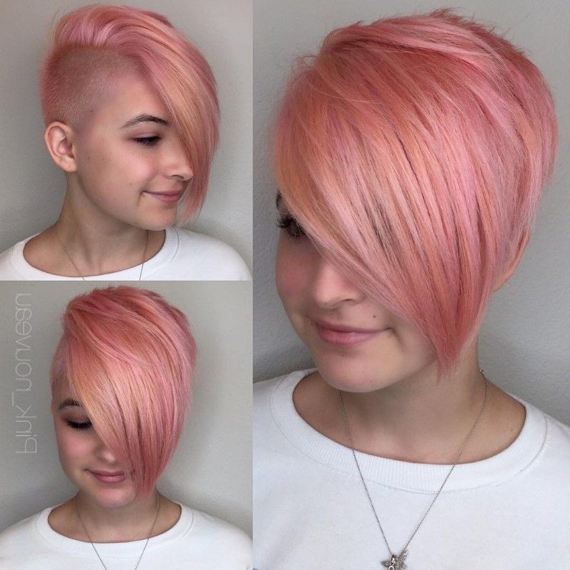 25 Edgy Pixie Undercut Ideas To Try Right Now! [october, 2018] Intended For Pastel Pink Textured Pixie Hairstyles (Photo 18 of 25)