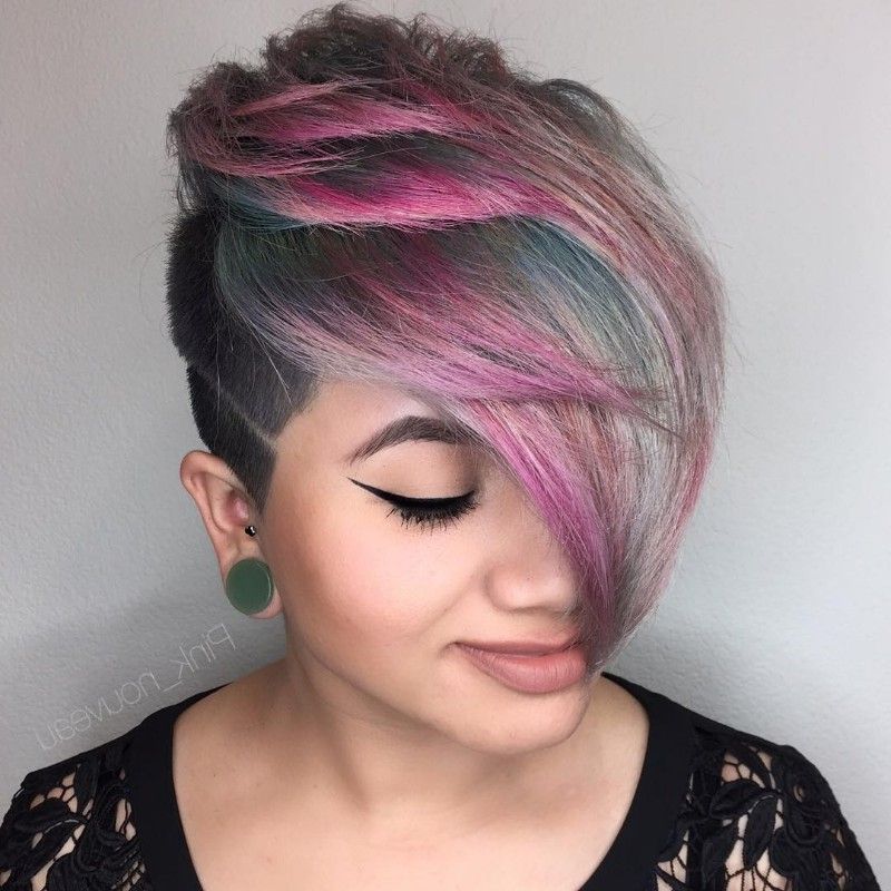 25 Edgy Pixie Undercut Ideas To Try Right Now! [october, 2018] With Edgy Purple Tinted Pixie Haircuts (Photo 20 of 25)