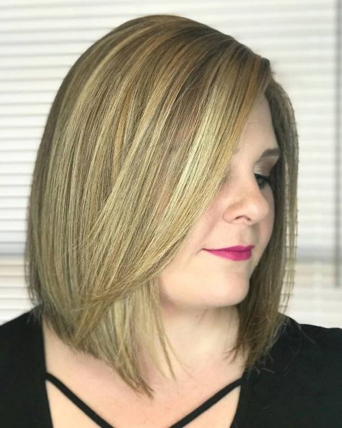 28 Most Flattering Bob Haircuts For Round Faces In 2018 Intended For Rounded Bob Hairstyles With Side Bangs (Photo 6 of 25)