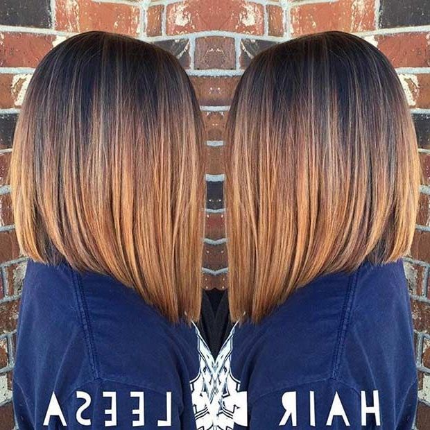 31 Best Shoulder Length Bob Hairstyles | Stayglam Hairstyles Pertaining To Perfectly Angled Caramel Bob Haircuts (View 6 of 25)