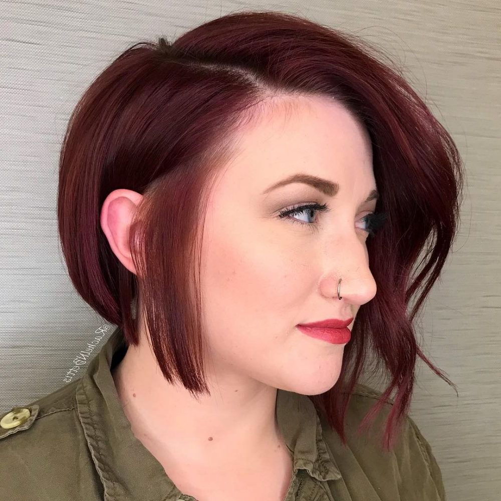 33 Flattering Short Hairstyles For Round Faces In 2018 Pertaining To Short Hairstyles Swept Off The Face (View 21 of 25)