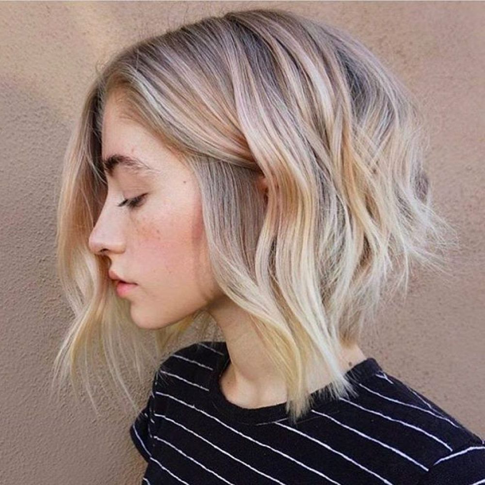 33 Hottest A Line Bob Haircuts You'll Want To Try In 2018 Regarding Sexy Tousled Wavy Bob For Brunettes (Photo 12 of 25)
