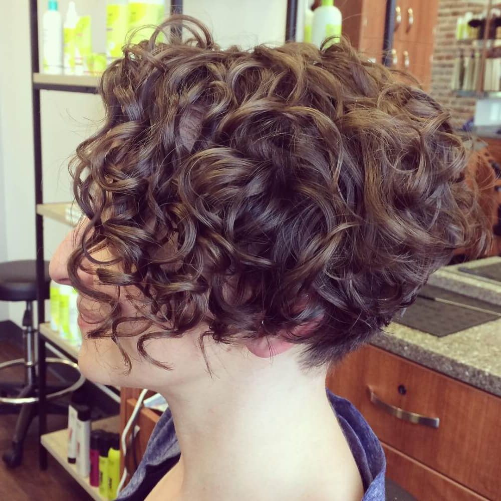33 Hottest Short Curly Hairstyles Trending In 2018 Within Nape Length Brown Bob Hairstyles With Messy Curls (View 16 of 25)