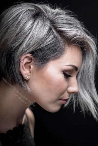 33 Short Grey Hair Cuts And Styles | Lovehairstyles Regarding Silver Side Parted Pixie Bob Haircuts (View 17 of 25)