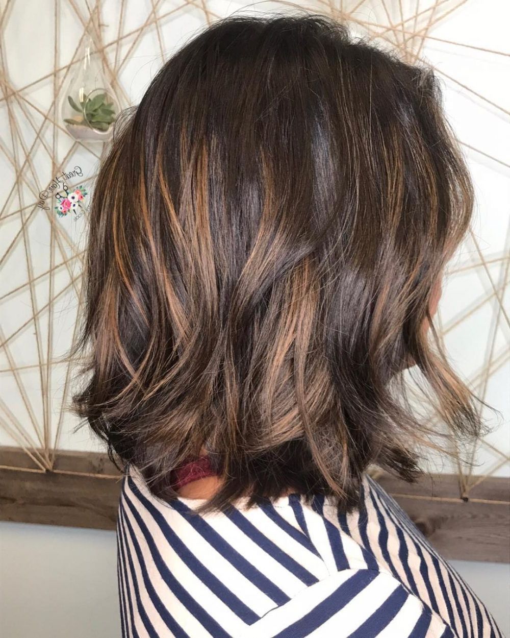 34 Sweetest Caramel Highlights On Light To Dark Brown Hair (2018) Regarding Black Wet Curly Bob Hairstyles With Subtle Highlights (Photo 9 of 25)