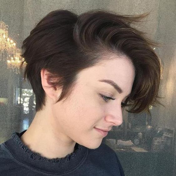 35 Androgynous Gay And Lesbian Haircuts With Modern Edge With Elongated Choppy Pixie Haircuts With Tapered Back (Photo 18 of 25)