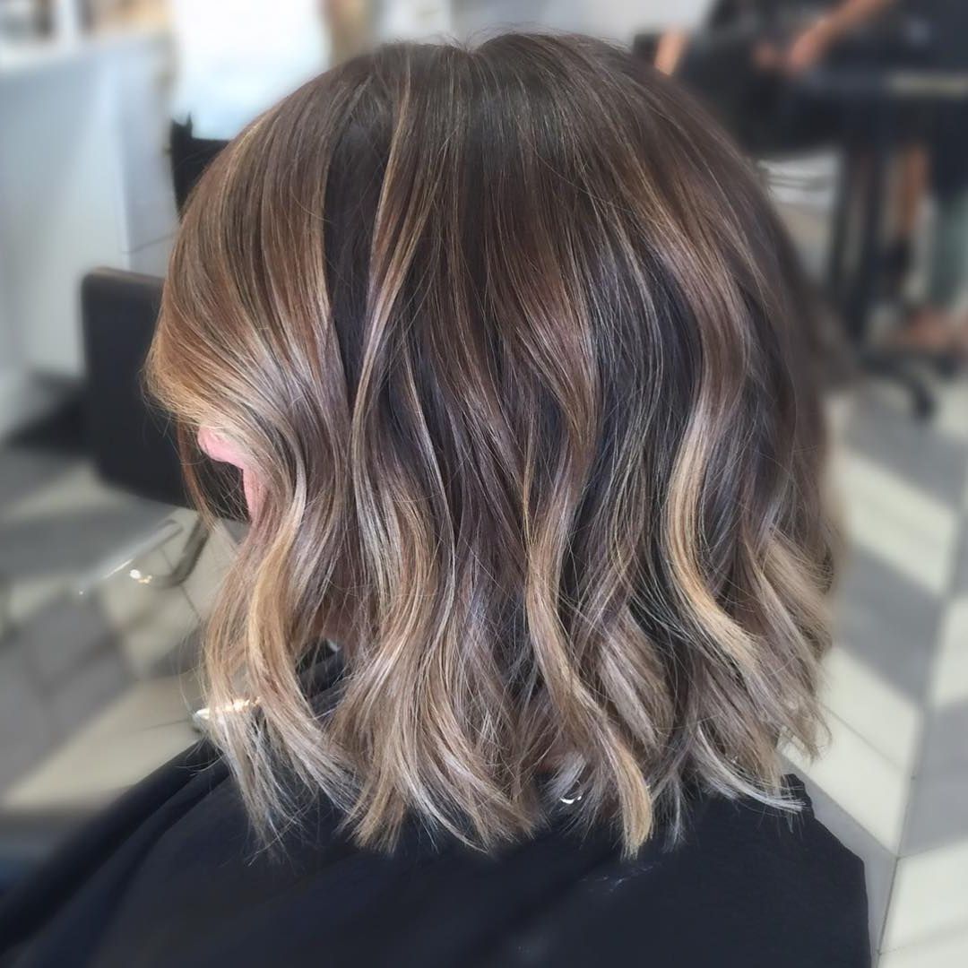 45 Balayage Hairstyles 2018 – Balayage Hair Color Ideas With Blonde Pertaining To Short Curly Caramel Brown Bob Hairstyles (Photo 12 of 25)