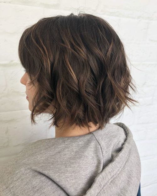 45 Chic Choppy Bob Hairstyles For 2018 Throughout Short Bob Hairstyles With Piece Y Layers And Babylights (View 15 of 25)