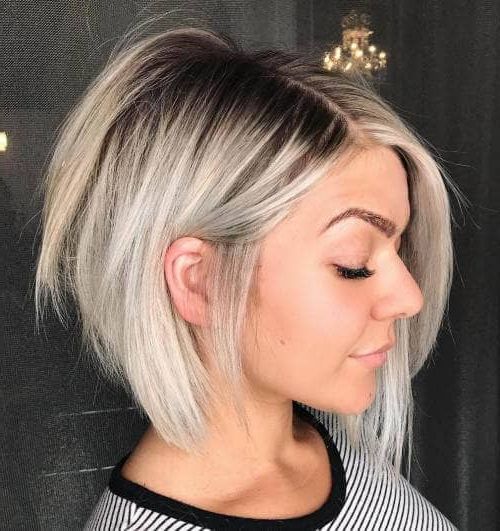 50 Fresh Short Blonde Hair Ideas To Update Your Style In 2018 Pertaining To Dark Blonde Rounded Jaw Length Bob Haircuts (Photo 8 of 25)