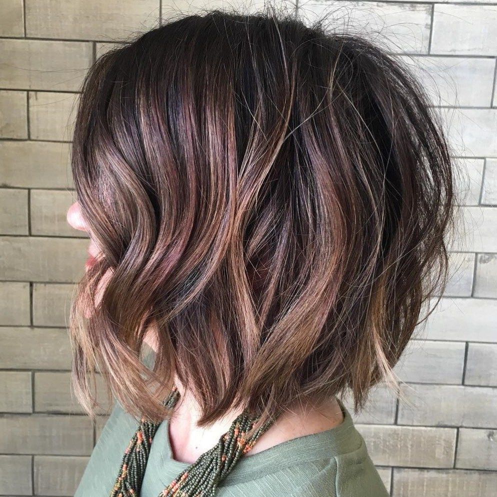 50 Gorgeous Wavy Bob Hairstyles With An Extra Touch Of Femininity In Sexy Tousled Wavy Bob For Brunettes (Photo 7 of 25)