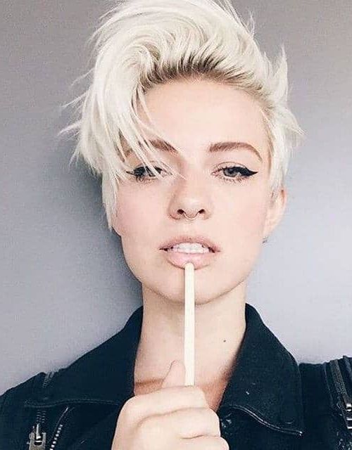 50 Pixie Haircuts You'll See Trending In 2018 In Sexy Pixie Hairstyles With Rocker Texture (View 18 of 25)
