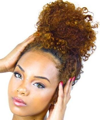 505 Best My Kirls Images On Pinterest | Natural Hair, Hair Dos And Pertaining To Naturally Curly Ponytail Hairstyles (View 23 of 25)