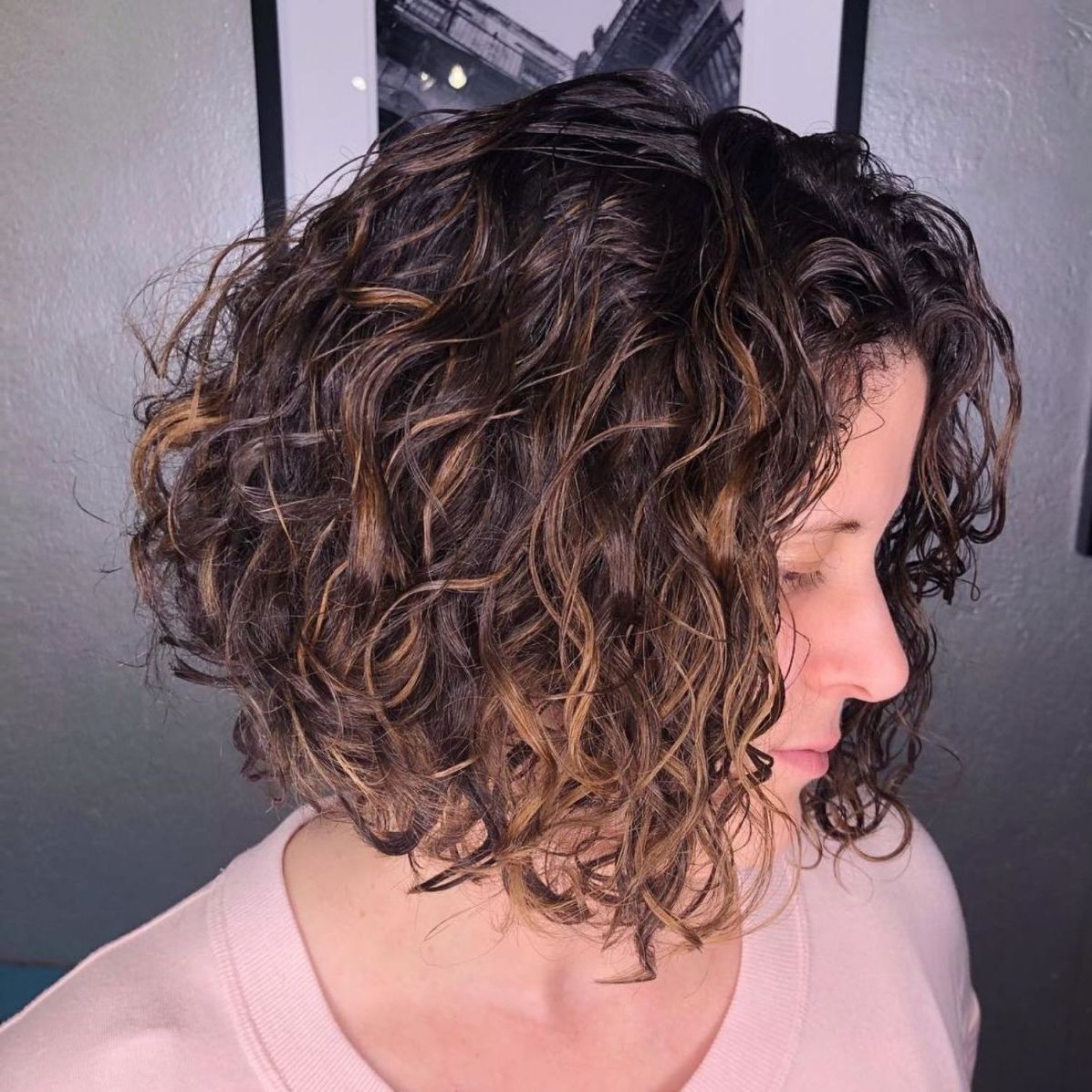 55 Different Versions Of Curly Bob Hairstyle | Me | Pinterest Throughout Short Curly Caramel Brown Bob Hairstyles (Photo 14 of 25)