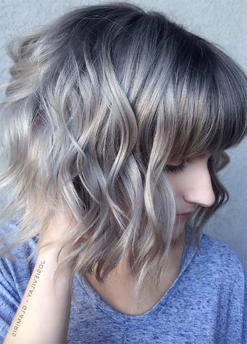 55 Incredible Short Bob Hairstyles & Haircuts With Bangs | Fashionisers With Short Ash Blonde Bob Hairstyles With Feathered Bangs (View 8 of 25)