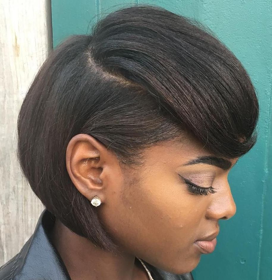 60 Great Short Hairstyles For Black Women In 2018 | Black Hair For Short Black Bob Haircuts (Photo 16 of 25)