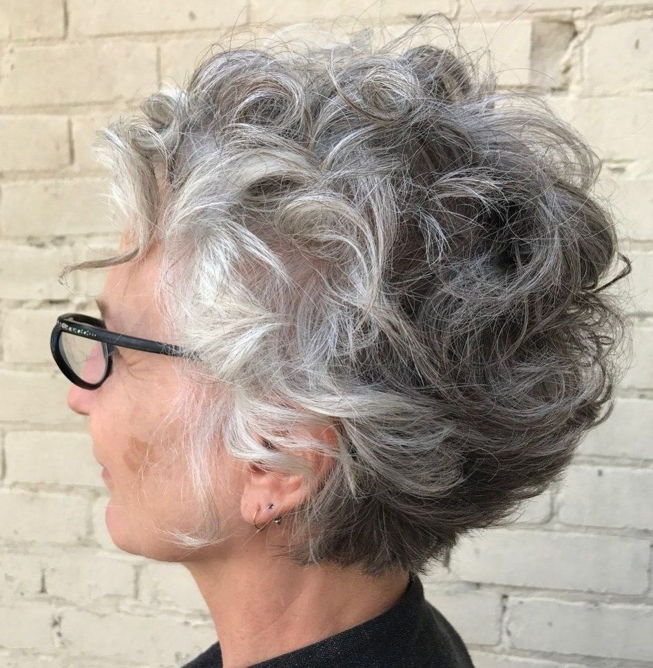 90 Classy And Simple Short Hairstyles For Women Over 50 | Grey With Curly Grayhairstyles (View 2 of 25)