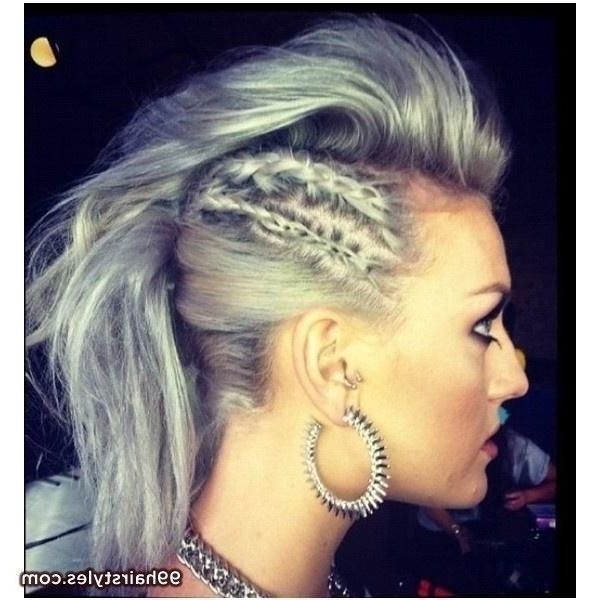 Beautiful Gray Ponytail Hairstyle With Side Braids – 99 Hairstyles For Sculptural Punky Ponytail Hairstyles (View 9 of 25)