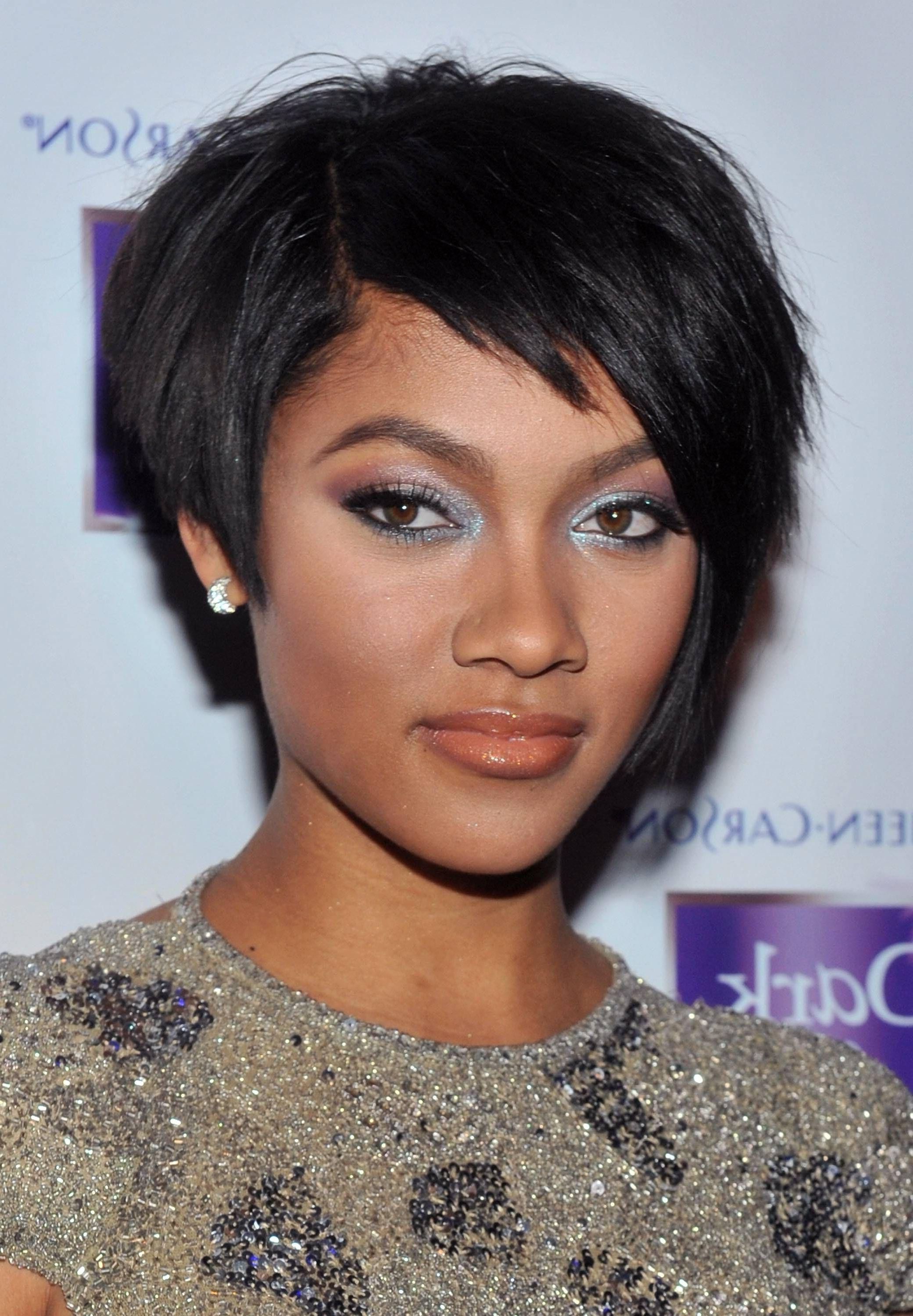 Beautiful Short Hairstyles For Black Women With Round Faces 2016 Concept Intended For Short Hairstyles For African American Women With Round Faces (Photo 13 of 25)