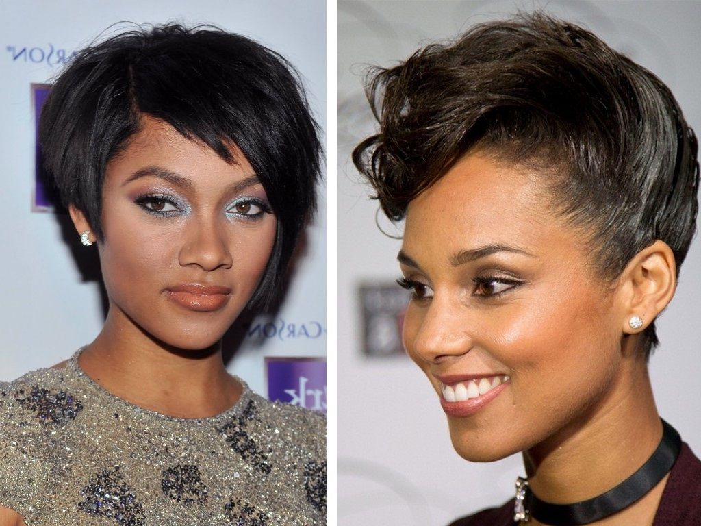 Featured Photo of 25 Best Ideas Black Short Hairstyles for Long Faces
