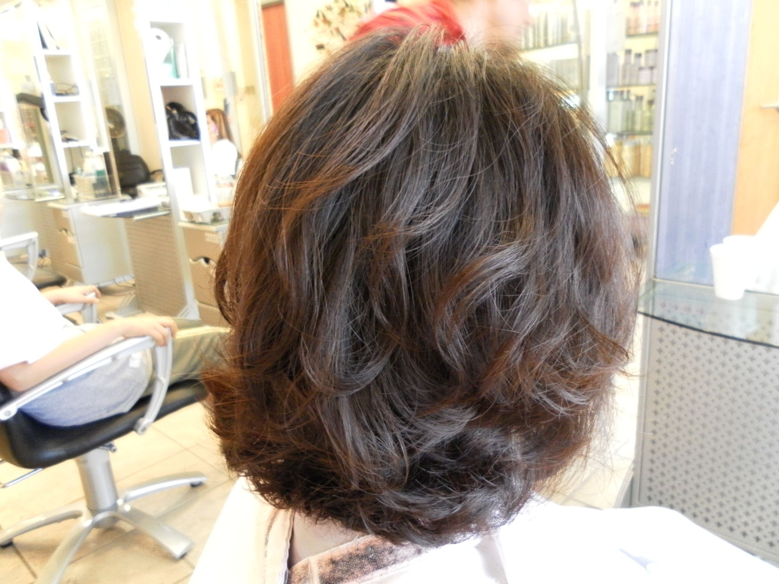 Body Wave Perm Before And After Pictures – Google Search Within Nape Length Brown Bob Hairstyles With Messy Curls (Photo 10 of 25)