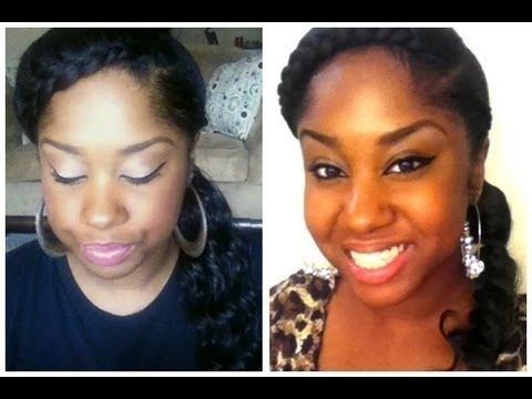 Braided Bang Ponytail Hair Style Tutorial | Hair So N A T U Ral Inside Black Curly Ponytails With Headband Braid (View 25 of 25)