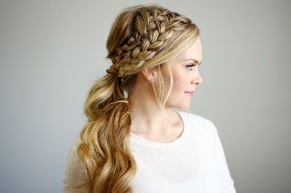 Braided Ponytail Hairstyles, Hair Braided Into A Ponytail Pictures Inside Unique Braided Up Do Ponytail Hairstyles (View 4 of 25)