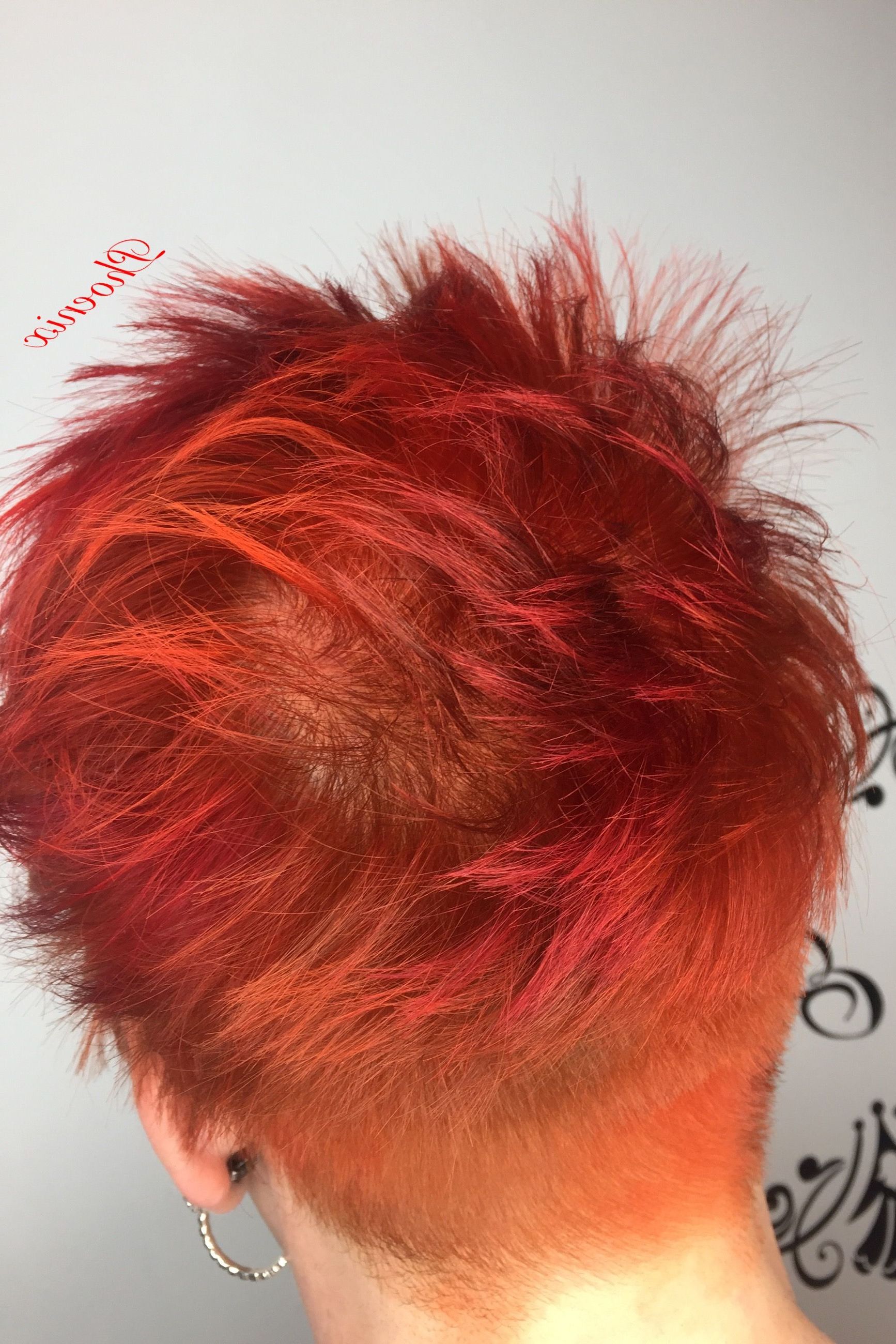 Bright Hair Vivids Short Hair Cut Undercut Bright Red Hair Bright For Bright Red Short Hairstyles (View 9 of 25)