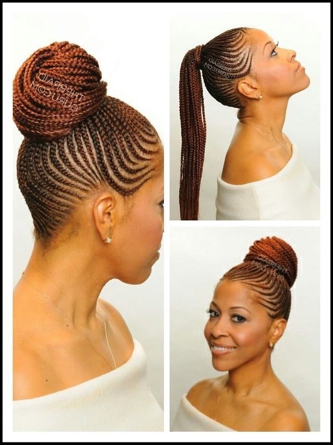Cornrow Ponytail | Natural Hair Style Braids | Pinterest | Braids In Unique Braided Up Do Ponytail Hairstyles (View 5 of 25)