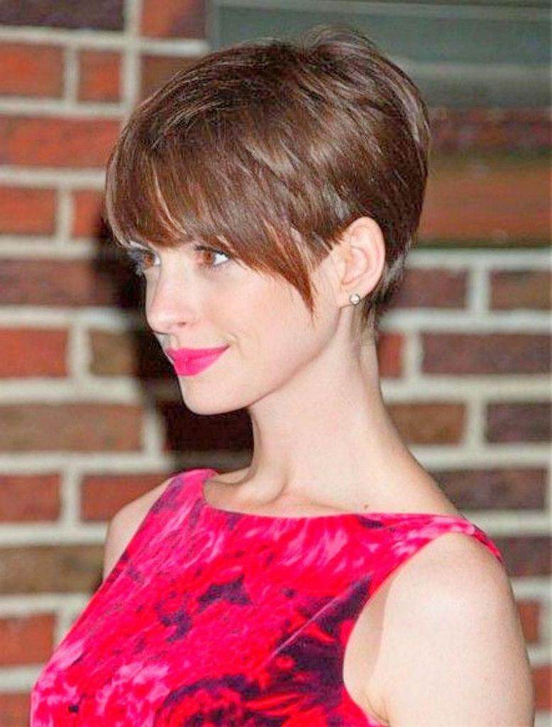 Elegant Pixie Haircut Anne Hathaway Back Concept For Anne Hathaway Short Hairstyles (View 23 of 25)