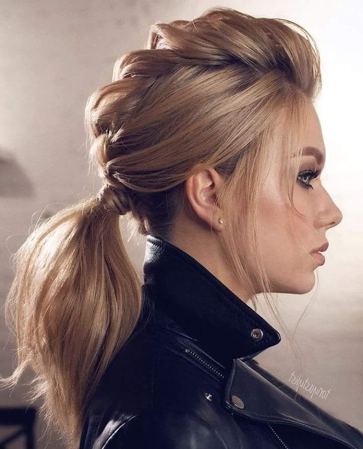 Faux Hawk Ponytail | Hair | Pinterest | Hair Styles, Hair And Braids With Regard To Faux Hawk Ponytail Hairstyles (View 22 of 25)