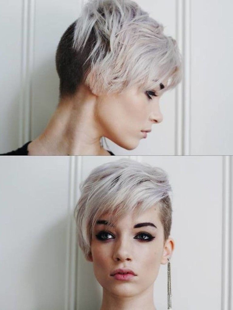 Find Out Full Gallery Of Unique Short Hairstyles Women Shaved Sides Intended For Short Hairstyles With Both Sides Shaved (View 14 of 25)